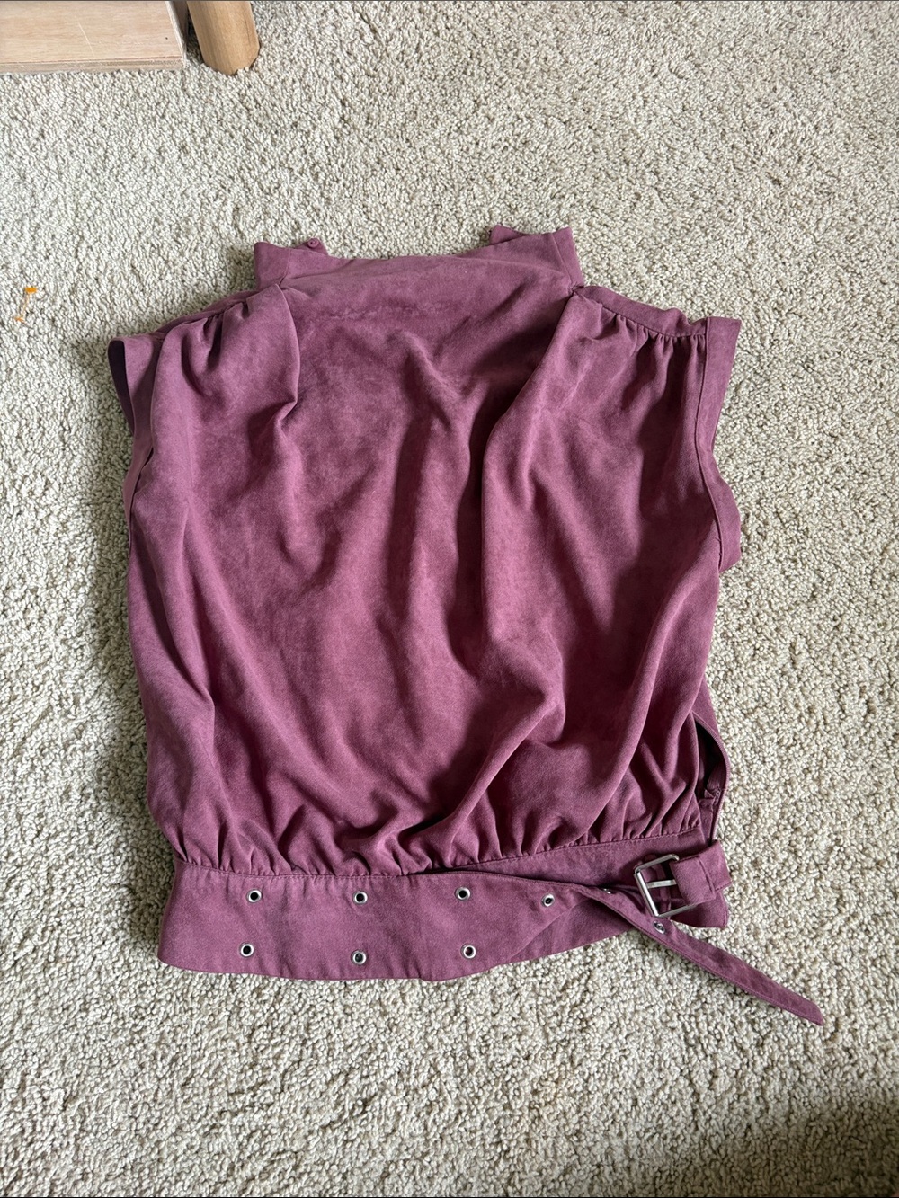 Zara Sleeveless Belted Tank Top - Plum